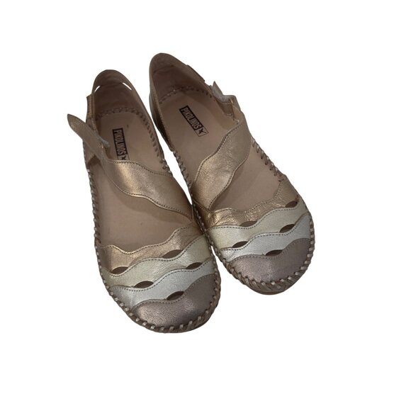 Pikolinos Womens Gold Metallic Multicolor Leather Mary Jane Sandals Size 39 - Picture 15 of 15